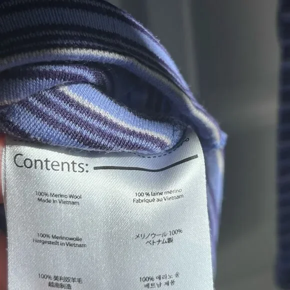 Smartwool 1/4 Zip Merino Wool Striped Pullover Women’s Small - Picture 6 of 6